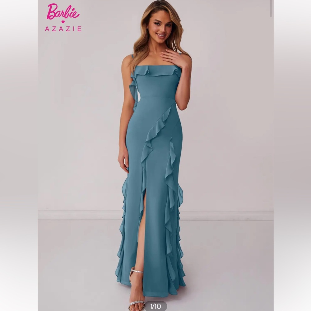 Azazie Bermuda blue Barbie dress